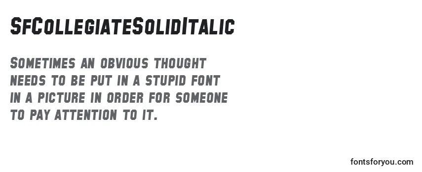 SfCollegiateSolidItalic Font