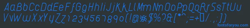 AikelsoLi Font – Blue Fonts on Black Background