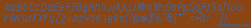 AikelsoLi Font – Blue Fonts on Brown Background