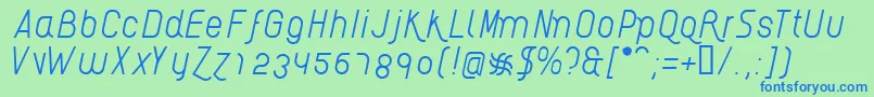 AikelsoLi Font – Blue Fonts on Green Background