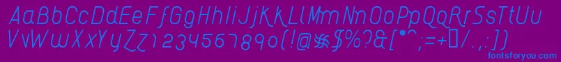 AikelsoLi Font – Blue Fonts on Purple Background