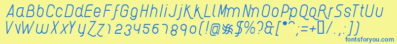 AikelsoLi Font – Blue Fonts on Yellow Background
