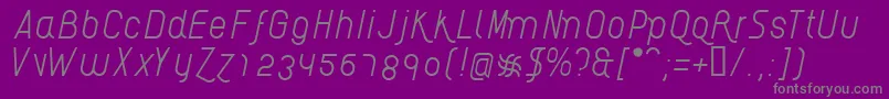 AikelsoLi Font – Gray Fonts on Purple Background