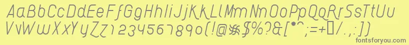 AikelsoLi Font – Gray Fonts on Yellow Background