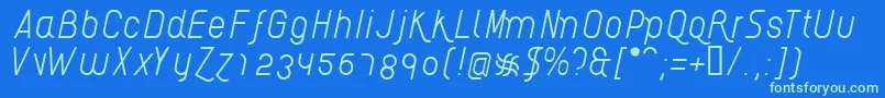 AikelsoLi Font – Green Fonts on Blue Background