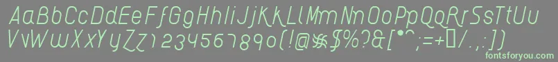 AikelsoLi Font – Green Fonts on Gray Background