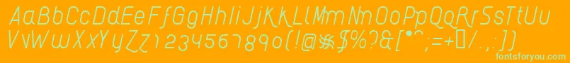 AikelsoLi Font – Green Fonts on Orange Background