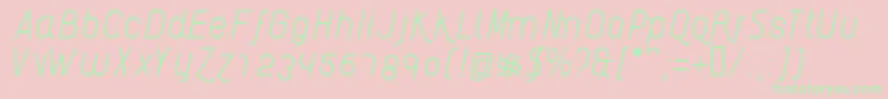 AikelsoLi Font – Green Fonts on Pink Background