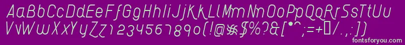 AikelsoLi Font – Green Fonts on Purple Background