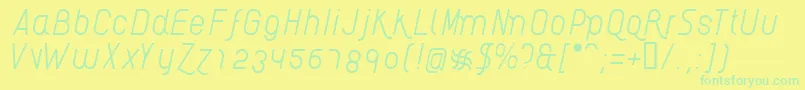 AikelsoLi Font – Green Fonts on Yellow Background