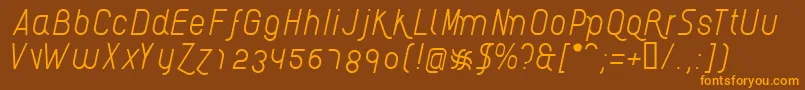 AikelsoLi Font – Orange Fonts on Brown Background