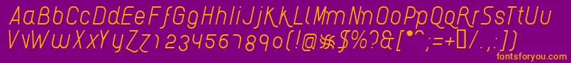 AikelsoLi Font – Orange Fonts on Purple Background