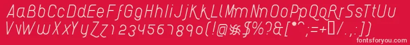 AikelsoLi Font – Pink Fonts on Red Background