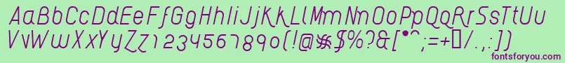 AikelsoLi Font – Purple Fonts on Green Background