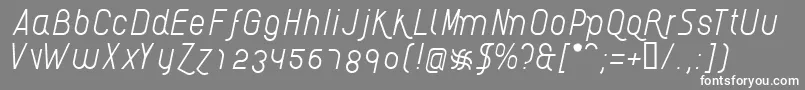 フォントAikelsoLi – 灰色の背景に白い文字