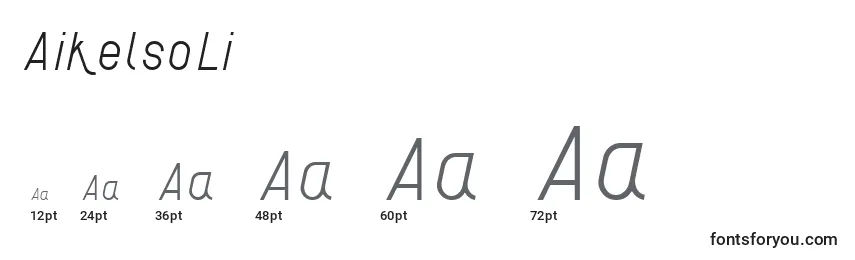 Размеры шрифта AikelsoLi