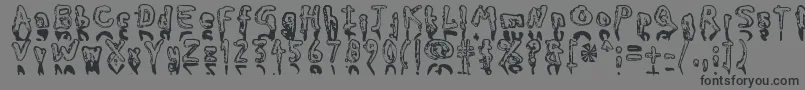 フォントMyfont – 黒い文字の灰色の背景