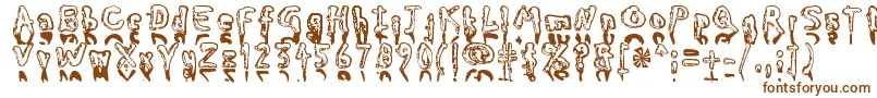 Myfont-Schriftart – Braune Schriften auf weißem Hintergrund