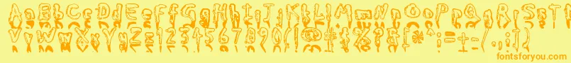 Myfont Font – Orange Fonts on Yellow Background