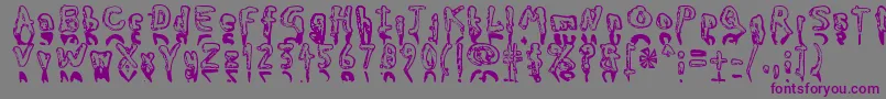 フォントMyfont – 紫色のフォント、灰色の背景
