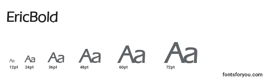 EricBold font sizes