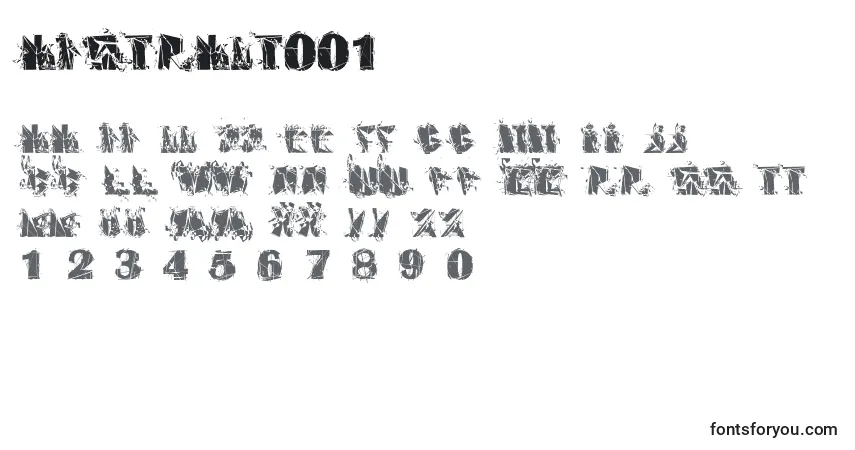 Czcionka Abstract001 – alfabet, cyfry, specjalne znaki
