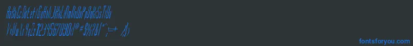 VascosskItalic Font – Blue Fonts on Black Background