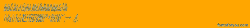 VascosskItalic Font – Blue Fonts on Orange Background