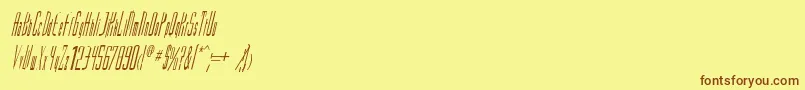 Czcionka VascosskItalic – brązowe czcionki na żółtym tle