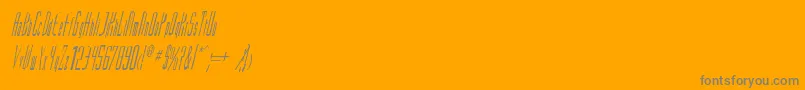 VascosskItalic-Schriftart – Graue Schriften auf orangefarbenem Hintergrund