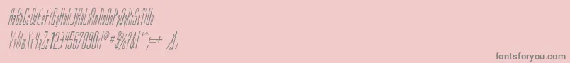 Więcej informacji o czcionce VascosskItalic Czcionka VascosskItalic – szare czcionki na różowym tle