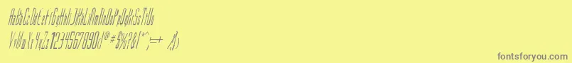 VascosskItalic Font – Gray Fonts on Yellow Background