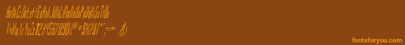 Шрифт VascosskItalic – оранжевые шрифты на коричневом фоне