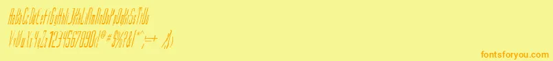 VascosskItalic Font – Orange Fonts on Yellow Background