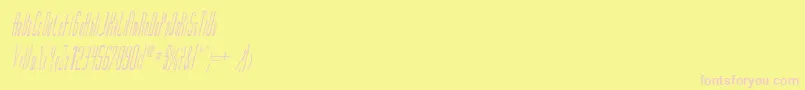 VascosskItalic Font – Pink Fonts on Yellow Background