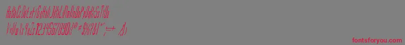 VascosskItalic Font – Red Fonts on Gray Background