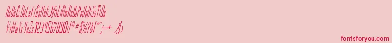 fuente VascosskItalic – Fuentes Rojas Sobre Fondo Rosa