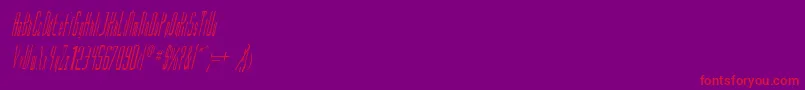 VascosskItalic Font – Red Fonts on Purple Background