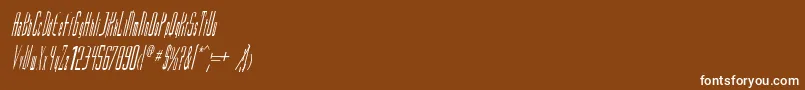 Czcionka VascosskItalic – białe czcionki na brązowym tle