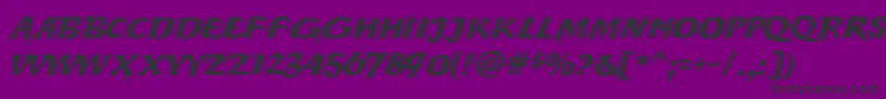 ProtestSignMf-fontti – mustat fontit violetilla taustalla