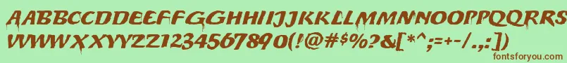 ProtestSignMf Font – Brown Fonts on Green Background