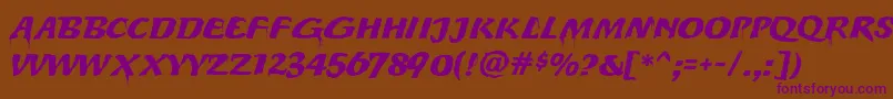 ProtestSignMf Font – Purple Fonts on Brown Background