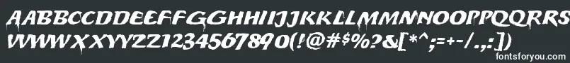 Шрифт ProtestSignMf – белые шрифты на чёрном фоне