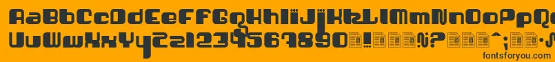Shatner Font – Black Fonts on Orange Background