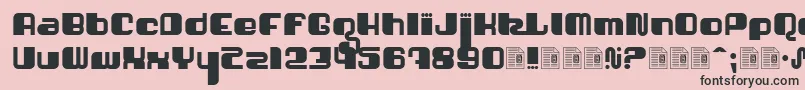 Shatner Font – Black Fonts on Pink Background