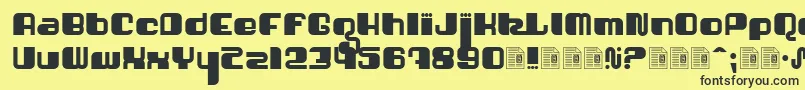 Shatner Font – Black Fonts on Yellow Background