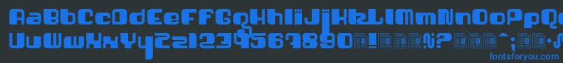 Shatner Font – Blue Fonts on Black Background