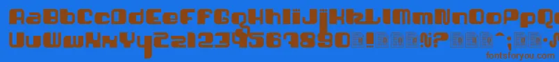 Shatner Font – Brown Fonts on Blue Background