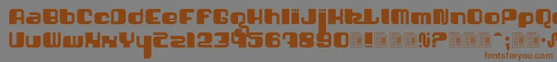 Shatner Font – Brown Fonts on Gray Background