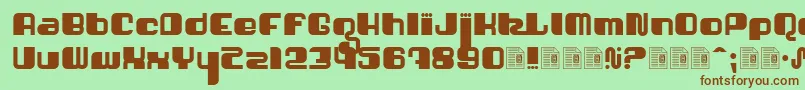 Shatner Font – Brown Fonts on Green Background